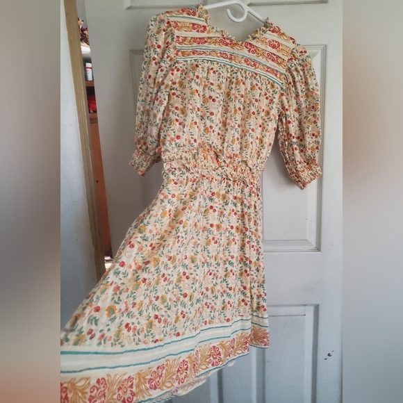 Cleobella Dallas Mini Carnation All Over Print Dress With Open Back, Size Medium - Picture 5 of 14